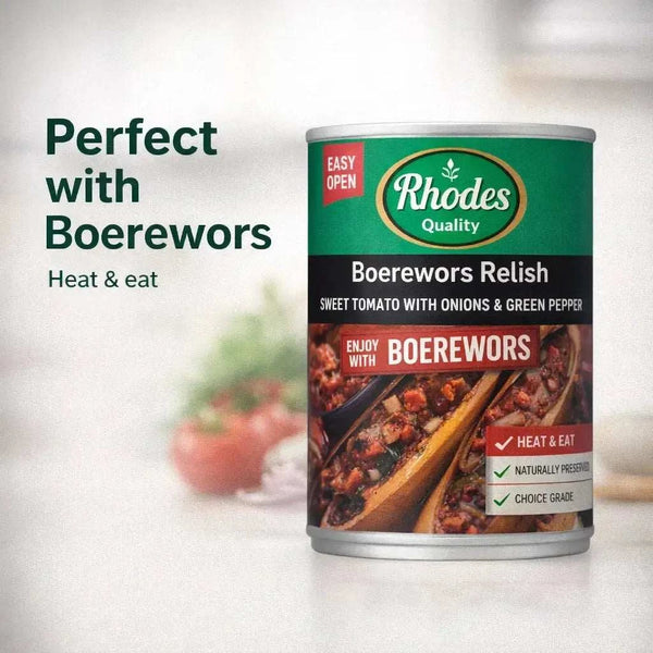 Rhodes Quality Boerewors Relish 410g Facebook Ad