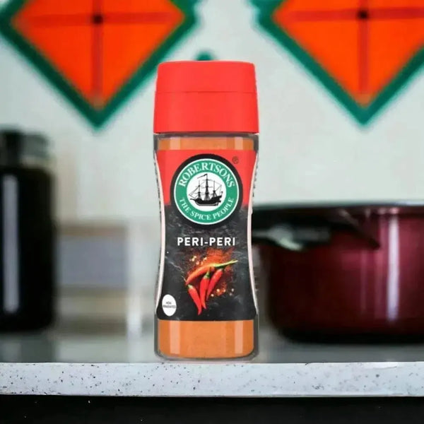 Robertsons Peri Peri Spice 46g bottle for grilling and seasoning with bold heat and flavor
