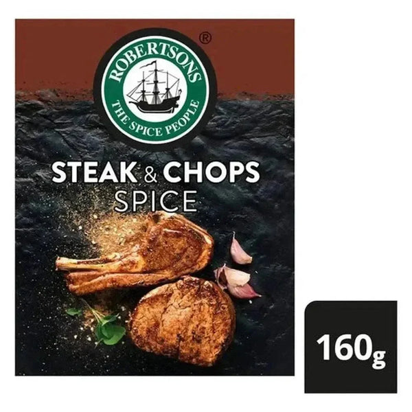 Robertsons Refill Steak & Chop 160g packet with natural herb and spice blend for steak and chops