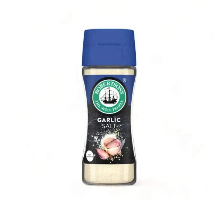 Robertsons Shaker Garlic Salt 100ml spice bottle with natural herbs and garlic flavor