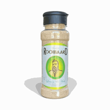 Rooibaard Lemon & Herb Spice 170g bottle with lemon zest and herbs for grilling and roasting