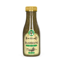 Rooibaard Sauce Baardjang Matige Jalapeno 350ml bottle with mild jalapeno flavor, perfect for grilling and marinating.