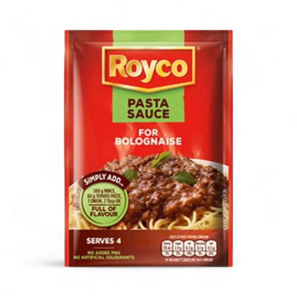 Royco Bolognaise Sauce 37g pack for quick and flavorful pasta meals, serves 4, no added MSG or artificial colorants