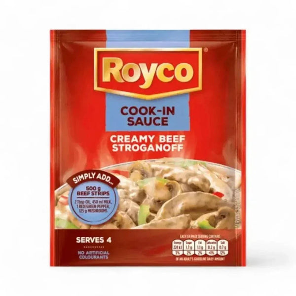 Royco Cook-In-Sauce Creamy Beef Stroganoff 50g pack for quick and easy creamy beef meals