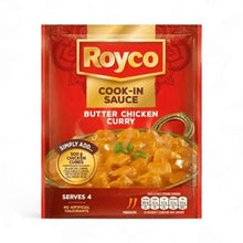 Royco Butter Chicken Curry Cook-in-Sauce 50g sachet for family meals, creamy tomato-based with mild spices and no artificial colors