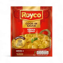 Royco Cook-in-Sauce Korma Curry 50g packet for creamy mild chicken curry, serves 4, no artificial colorants
