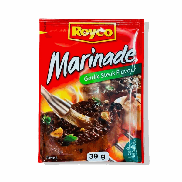 Royco Marinade Garlic Steak 39g pack for tenderising and flavouring steak with garlic and herbs