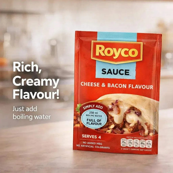 Royoco Rice Sauce Royco Sauce Cheese & Bacon Flavoured 38g - Quick Meal Booster - South ...