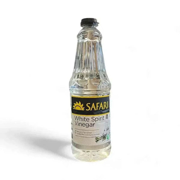 750ml bottle of Safari White Vinegar for cooking, cleaning, and pickling