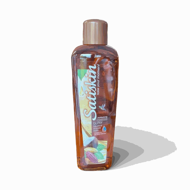 Satinskin Luxury Bubble Bath 1L moisturizing cocoa butter rich bubbles soft smooth skin
