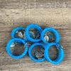 Serviette rings with light blue large beads, 6 pack, handmade with love