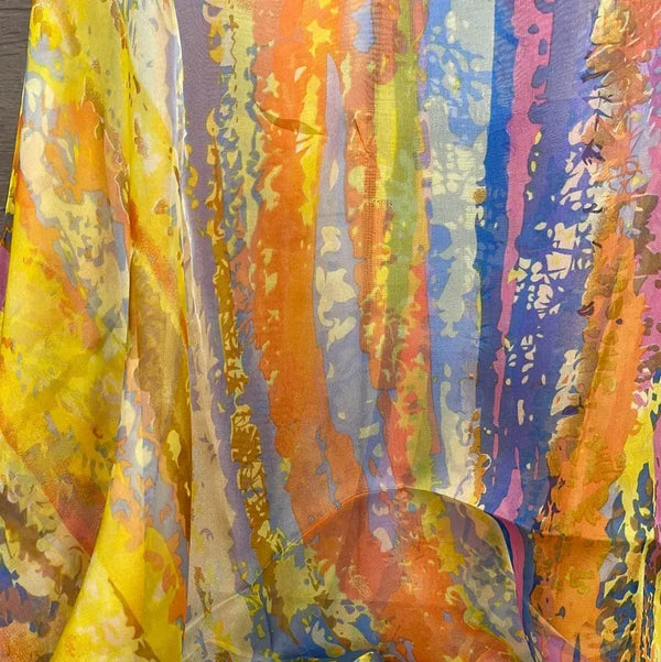 Neck Scarf - Silk Feel Multicoloured Pattern - Something From Home - South African Shop