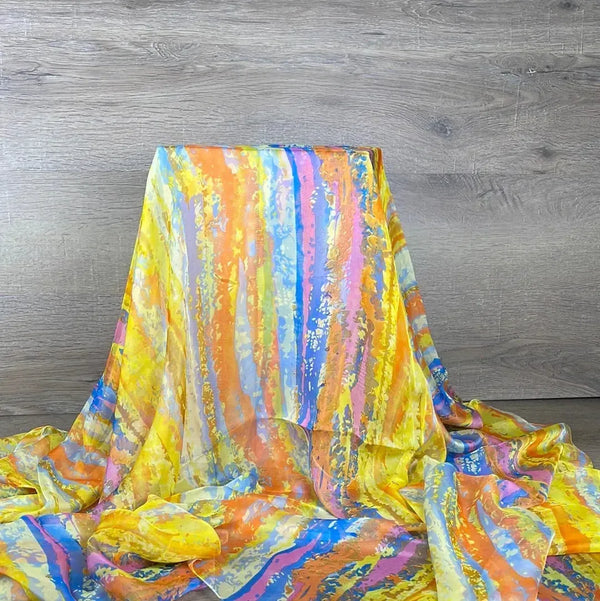 Neck Scarf - Silk Feel Multicoloured Pattern - Something From Home - South African Shop