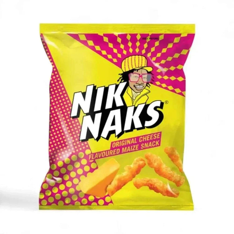 Simba Mini Nik Naks Cheese, 50g, zesty cheesy snack, perfect for school lunch boxes.