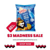 Simba Salt and Vinegar flavored potato chips 120g pack with lion mascot on blue packaging