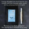 Natural sheep casings 24-26mm, 10m pack with no-shorts guarantee, ideal for homemade sausages.