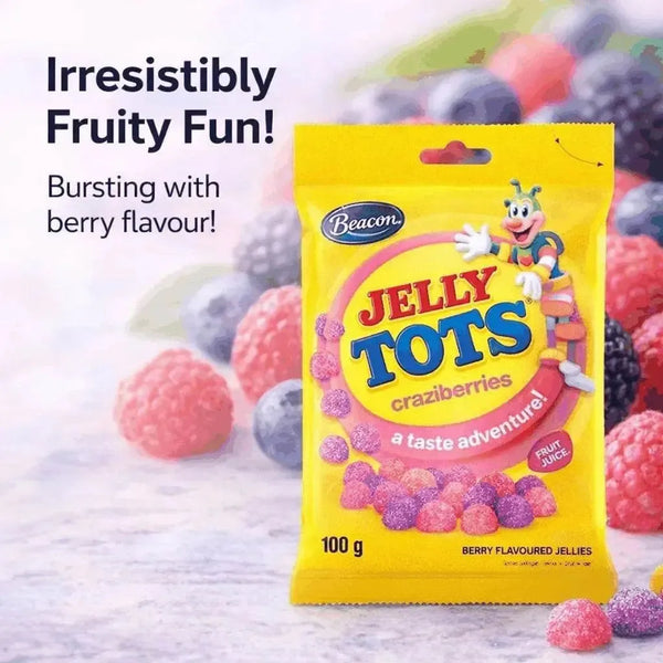 Beacon Jelly Tots Craziberries 100g Facebook Ad