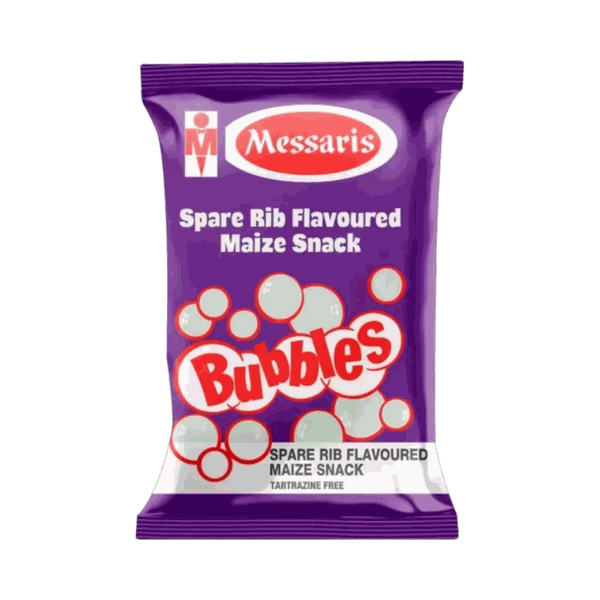 Messaris Bubbles Chips spare rib flavoured maize snack 100g pack
