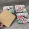 South African Shop - Coasters - Protea & Damask (Set of 4)- - Something From Home