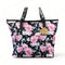 Cotton Road BLACK Canvas Shopper/ Overnight Bag with FLORAL Print - Something From Home - South African Shop