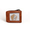 Cotton Road Card Purse - Beige PU Leather with embossed Protea - Something From Home - South African Shop