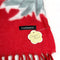Cotton Road Cashmere Winter Scarf - Red with Grey Flowers - Something From Home - South African Shop