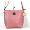 Cotton Road Sling Bag - Pink PU Leather with Weave Effect - Something From Home - South African Shop