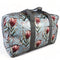 Cotton Road TURQUOISE PVC Fold away WEEKENDER Travel Bag with FLOWERS - Something From Home - South African Shop