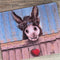 South African Shop - Donkey with Red Heart - Mouse Pad- - Something From Home