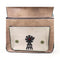 Handbag - Box Bag Khaki & Brown PU with Windmill - Something From Home - South African Shop