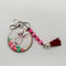 Handbag Tag / Keyring - White Bunny with Roses - Something From Home - South African Shop