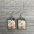 South African Shop - Hanging Earrings - Postage Stamp with Bird In A Cage- - Something From Home