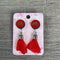 Hanging Earrings - Red Circle with Two Birds - Something From Home - South African Shop