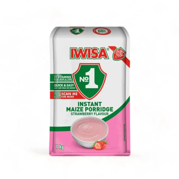 IWISA Instant Maize Porridge Strawberry Flavour 1kg pack from South African Shop.