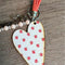 Key Tag - Wooden Heart With Pink Roses - Something From Home - South African Shop