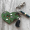 Keyring - Green John Deere Heart - Something From Home - South African Shop