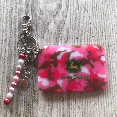 South African Shop - Keyring - Pink John Deere Camo- - Something From Home