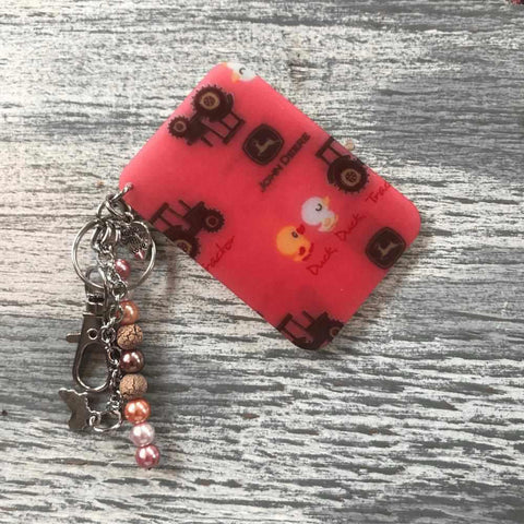 Keyring - Pink John Deere - Something From Home - South African Shop