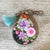 South African Shop - Keyring - Teardrop with Flowers- - Something From Home