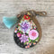 Keyring - Teardrop with Flowers - Something From Home - South African Shop