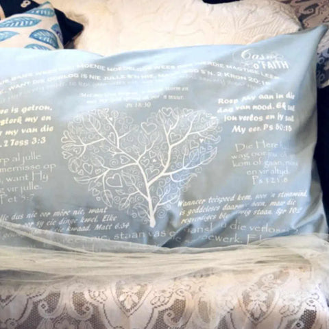 Scripture Pillowcases - Afrikaans - "Vreesloos" - Something From Home - South African Shop