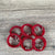 South African Shop - Serviette Rings - Red large beads - 6 pack - "Made with Love"- - Something From Home