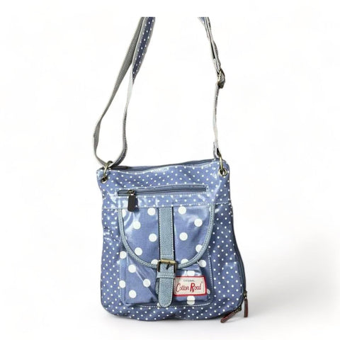 Sling Bag - Blue PVC with White Dots - Something From Home - South African Shop