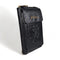 Sling Wallet with Cellphone Pouch - Black PU Leather with Embossed Protea - Something From Home - South African Shop