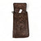 Sling Wallet with Cellphone Pouch - Brown PU Leather with Embossed Protea - Something From Home - South African Shop