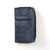 South African Shop - Sling Wallet with Cellphone Pouch - Navy PU Leather with Embossed Protea- - Something From Home