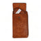 Sling Wallet with Cellphone Pouch - Rust PU Leather with Embossed Protea - Something From Home - South African Shop