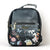 Small Backpack - Black with Flowers PU Leather - Something From Home - South African Shop
