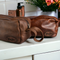 South African Shop - Woesmooi Genuine leather Shaving bag - Brown- - Something From Home