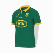 Official Springbok Jersey 2XL green and gold rugby shirt with Nike and MTN logos